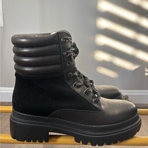 Sleek Black Women's Combat Boots